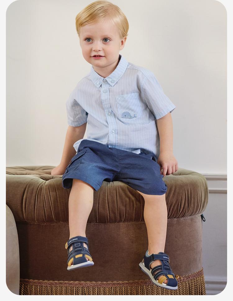 David Bella Boys' Sandals Summer Clothes New Children's Shoes Baby Steps Soft soled Shoes