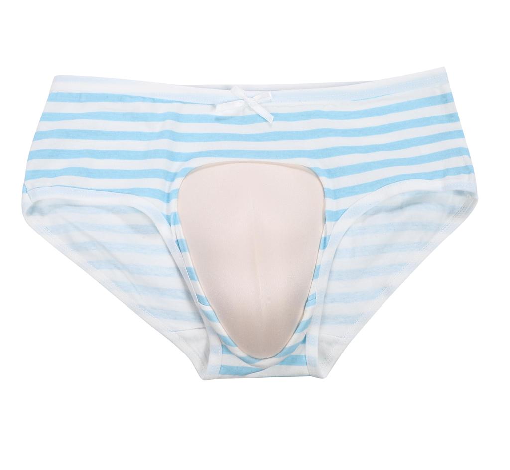 Padded Cover Disguise Lingerie [cocoriko] Men's Panties, Women's Shorts, Underwear, Lace, Boys' Pants, (JP, Alphabet, XL, S_Blue XL)