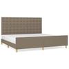 VidaXL Cadre de lit avec tête de lit Taupe 200x200 cm Tissu3125409