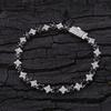 Hip Hop 6mm Star Zircon Tennis Chain Men's Bracelet Light Luxury High-end Jewelry Accessories