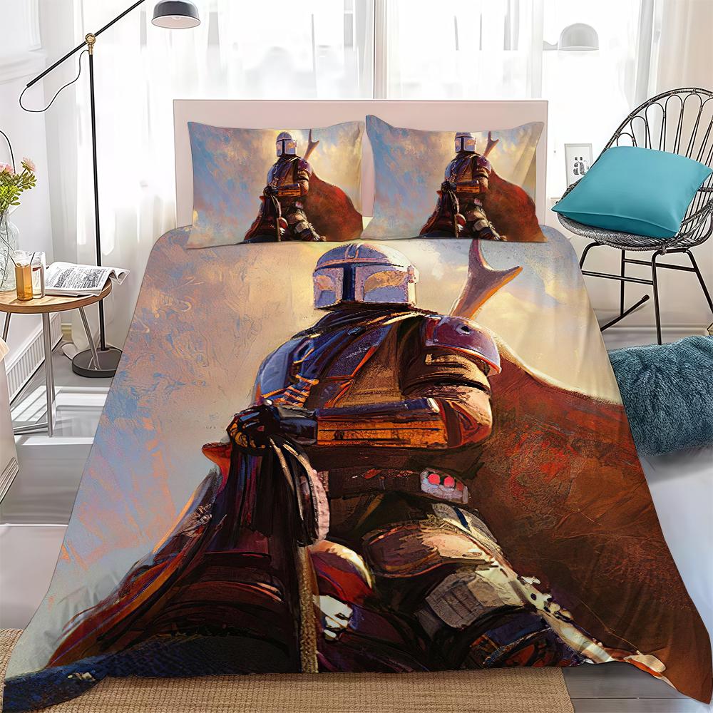 

S-STARS W-WARS Duvet Cover Set Home Style Bedding Soft Laundry Cotton Bed 3 Piece Set Student Dormitory Gift 135x200cm