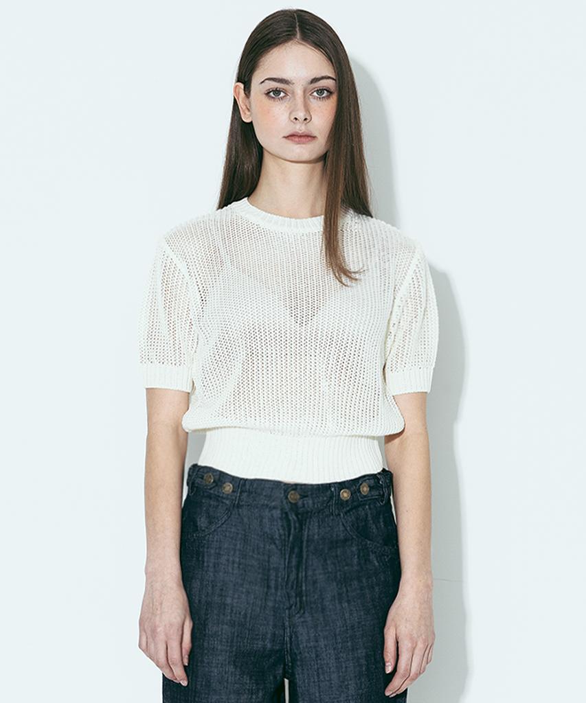 AGENT PEEK Agp Knit Round T-Shirt (W) Cream