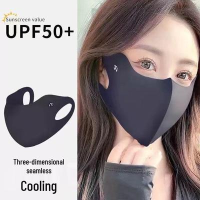 Women's 3D Sun Protection Mask, UV Block, Ice Silk Cooling, Face Slimming, Summer Shield