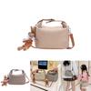 Simple Houndstooth Pattern Parent Child Shoulder Bag With Pendant For Kids Daily Use