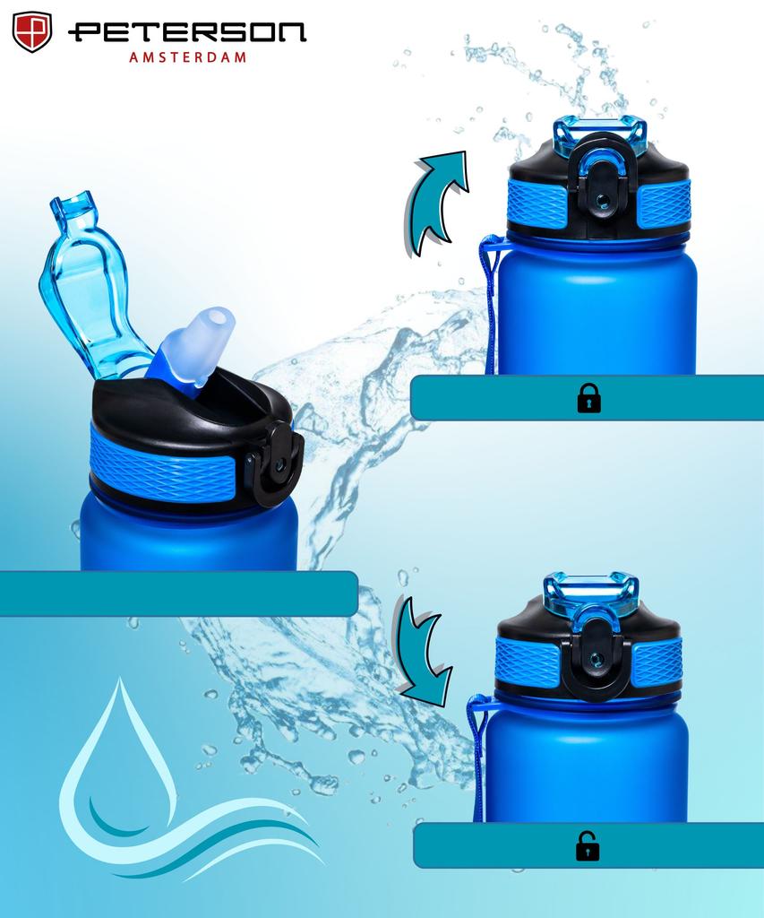 Water bottle 1L PTN HY-8014-1L-9577 Blue-Pink