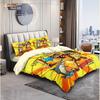 Cartoon ai Brainrot Tung Tung Sahur Bedding Set Bedroom Decoratio Duvet Cover Pillowcase Adult Boy Girl Single Double Large Siz