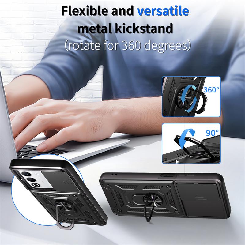 Funda For OPPO A5 4G 5G Case Magnetic Ring Holder Shockproof Armor Phone Case For Oppo A5x A 5x A5 X 4G 5G Lens Protector Cover