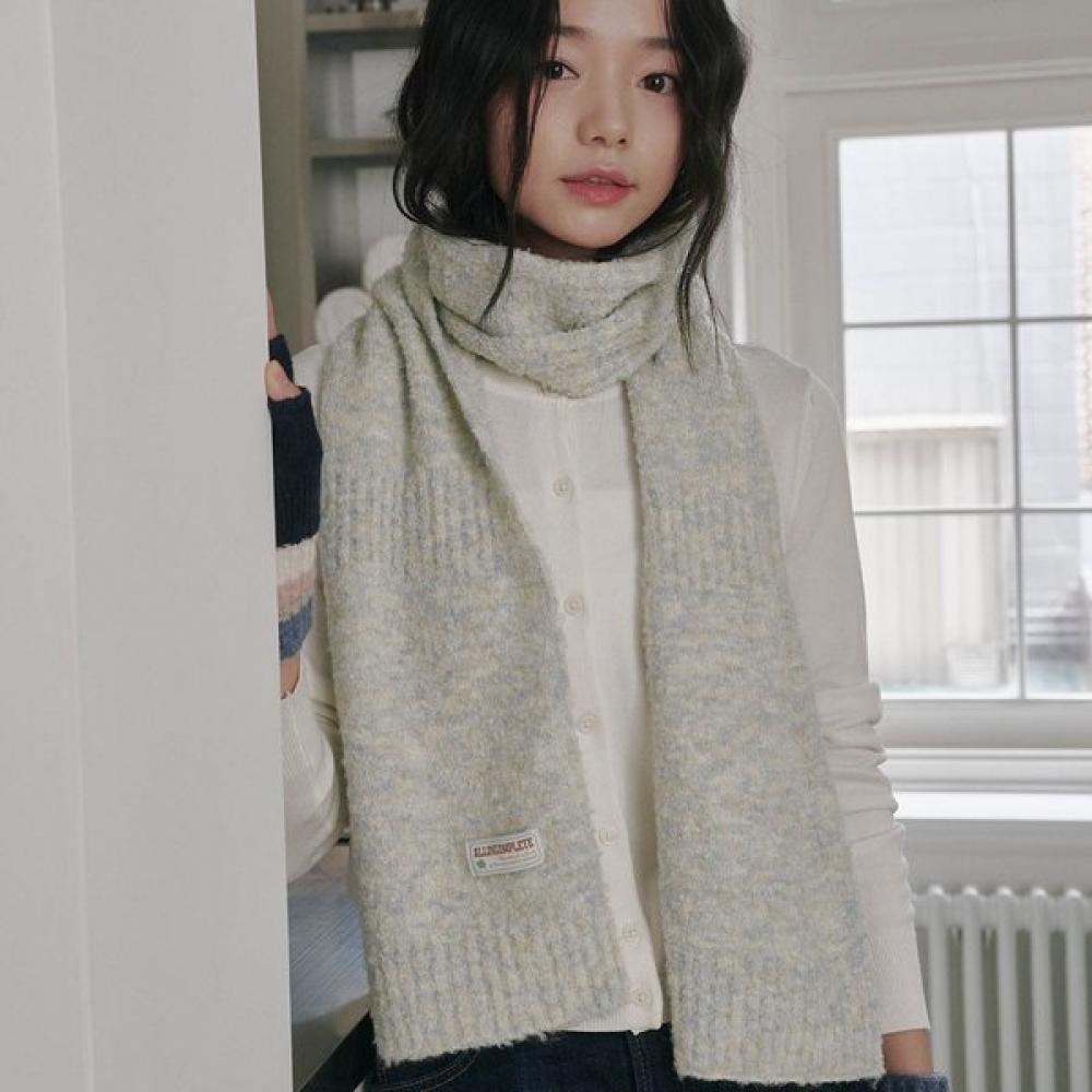 ALLINCOMPLETE Bubble Boucle Knit Scarf  6 Colors 