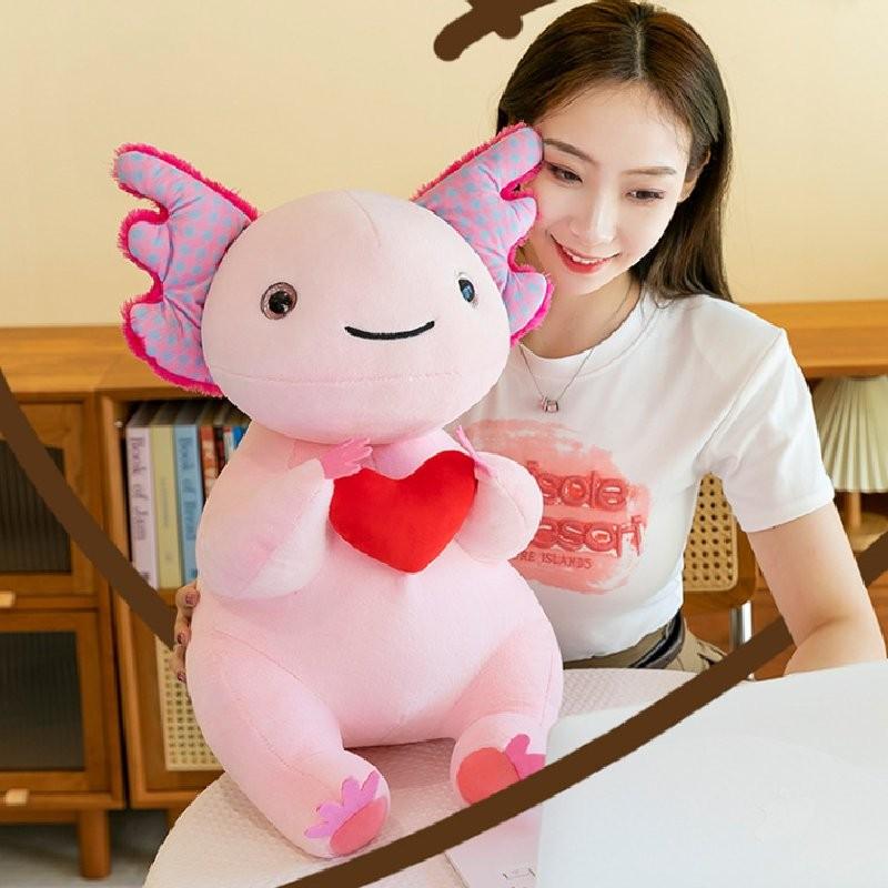Soft Plush Axolotl Dinosaur Stuffed Toy In Adorable Design Available In Multiple Sizes