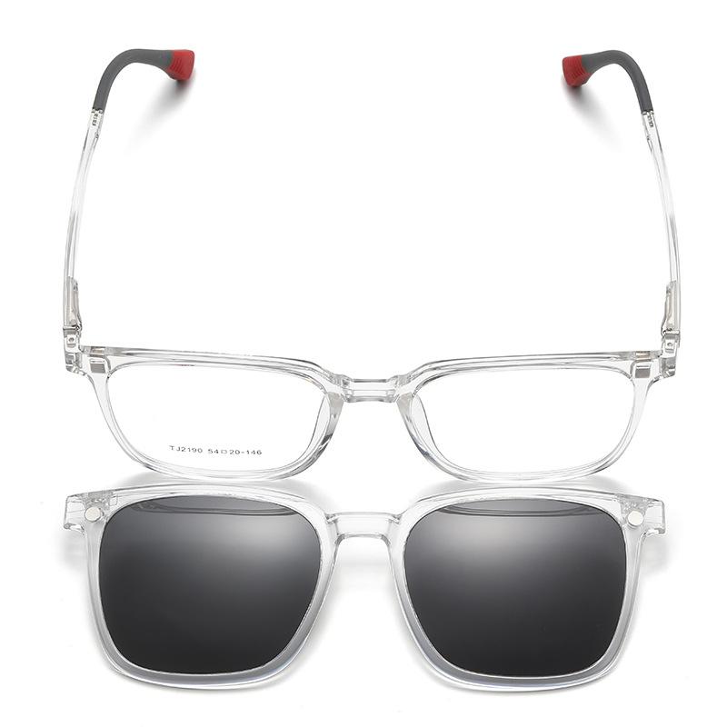 

Flip-up Magnetic Clip-on Prescription Glasses Men Women TR90 Polarised Myopia Sunglasses Yellow Night Vision Driving Glasses Original Lenses