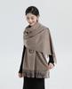White Cashmere Scarf: Thickened, Solid Color, Versatile for Women & Men, Perfect for Autumn & Winter