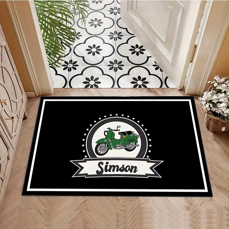 Simson Vintage Motorcycle Rug, Suitable for Living Room, Bedroom, Game Room, Computer Room and Home Décor.