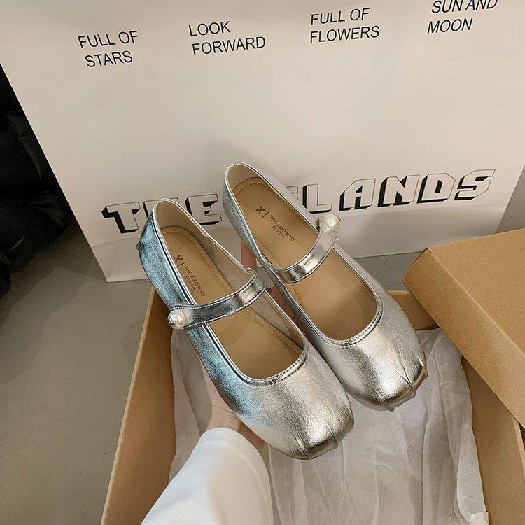 Pantofi simpli Mary Jane retro franțuzești pentru femei 2025 nou vară versatili cu talpă plată cu fustă talpă moale pantofi beanie