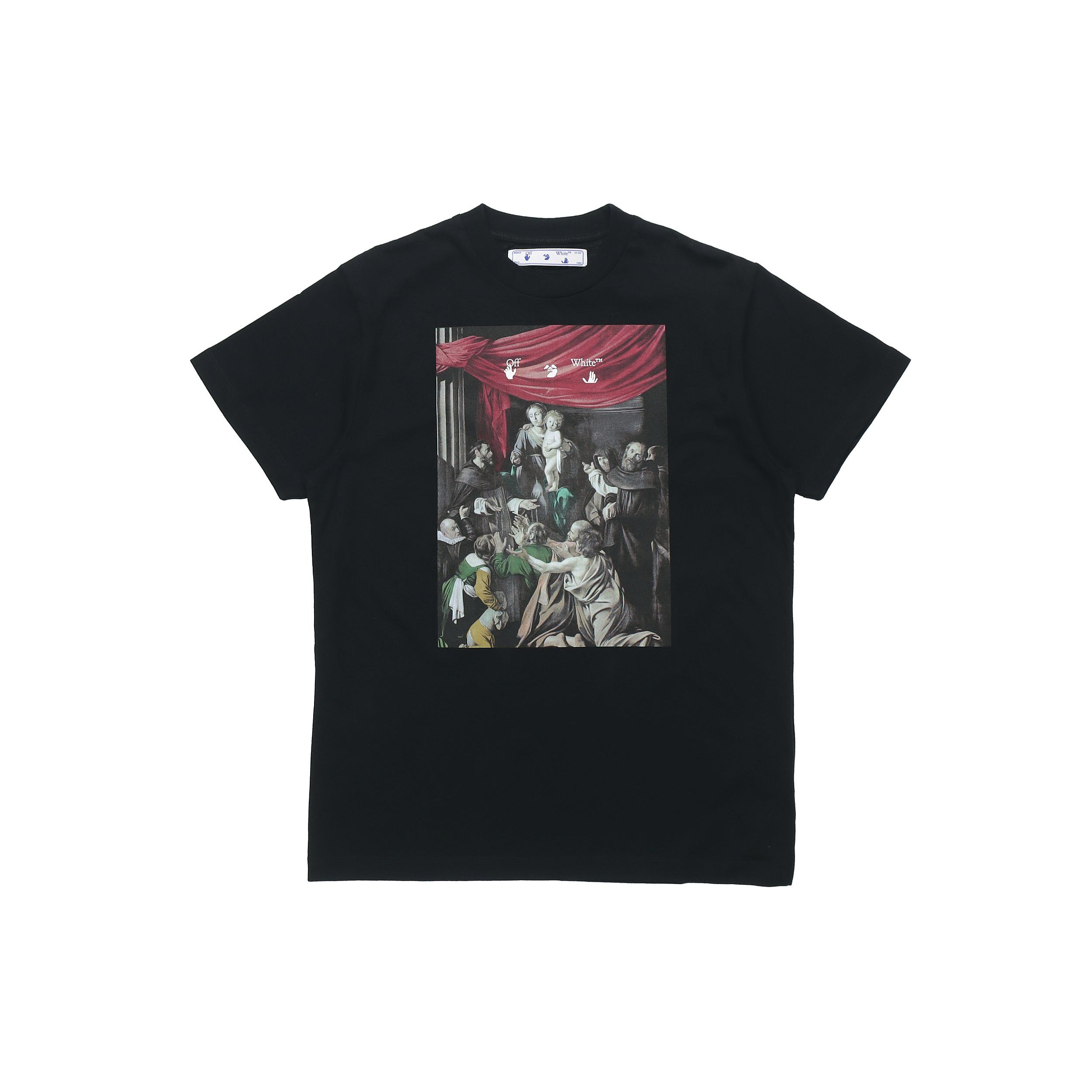 

Off-White Caravaggio Painting Arrows Short-Sleeve T-Shirt Black Men Tops OMAA038G20JER0051010