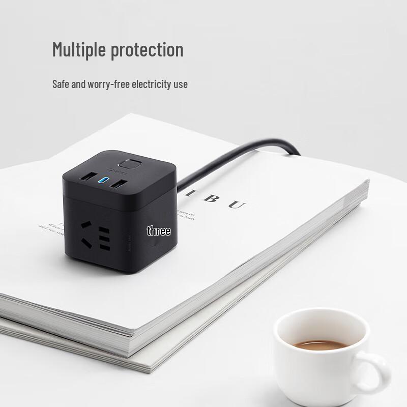 BULL 30W PD Fast Charging Cube Power Strip with USB-C & USB-A Ports CN Plug (adapter Included)