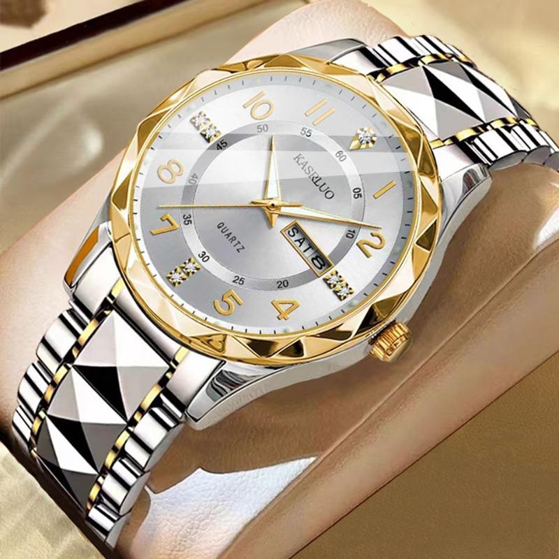 Neue Original Herrenuhr Doppeltkalender Mode Wasserdicht Leuchtend Business Premium Mechanische Quarz Uhr Herrenuhr