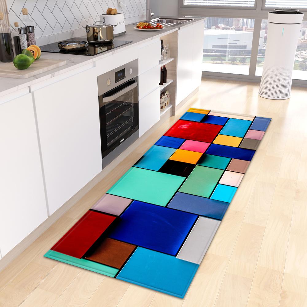 Kitchen Mat Home Bedroom Entrance Door Mat Living Room Floor Carpet Corridor Balcony Door Non-slip Carpet