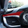 Red Carbon Fiber Car Driver Aiv Vent Up Cover Sticker For Toyota Hilux 2015-