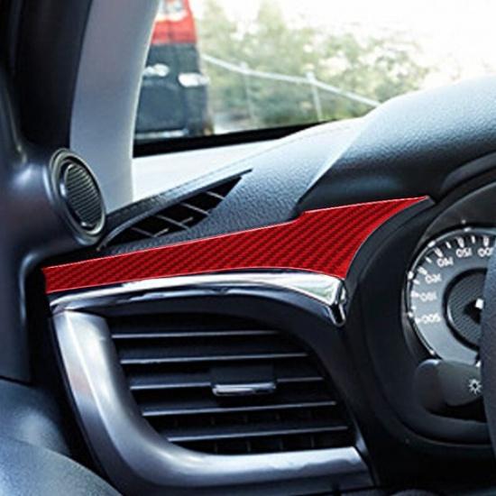 Red Carbon Fiber Car Driver Aiv Vent Up Cover Sticker For Toyota Hilux 2015-