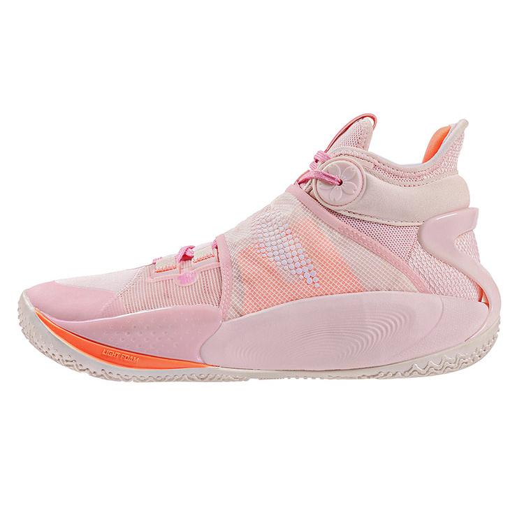

LiNing SONIC 9 Cushioning Anti Slip And Wear Resistant High Top Basketball Shoes Men s Pink 43