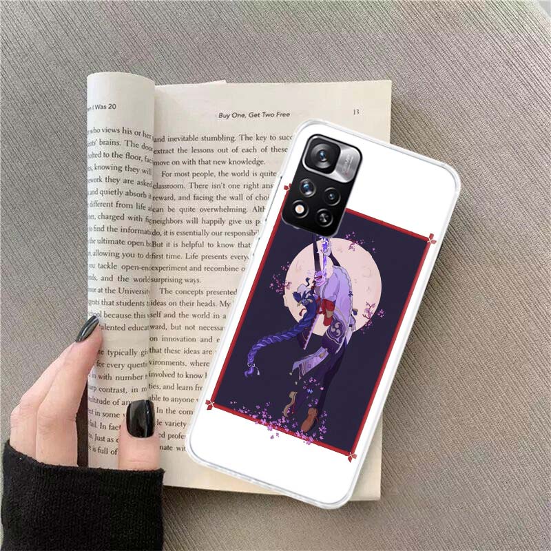 Genshin Impact Raiden Shogun gorące Etui na Telefon Dla Xiaomi Redmi Note 14 Pro 12 Plus 12S 10 11 Pro 4G 5G 9T 9S 8T 10S 11T 11S 11E 9