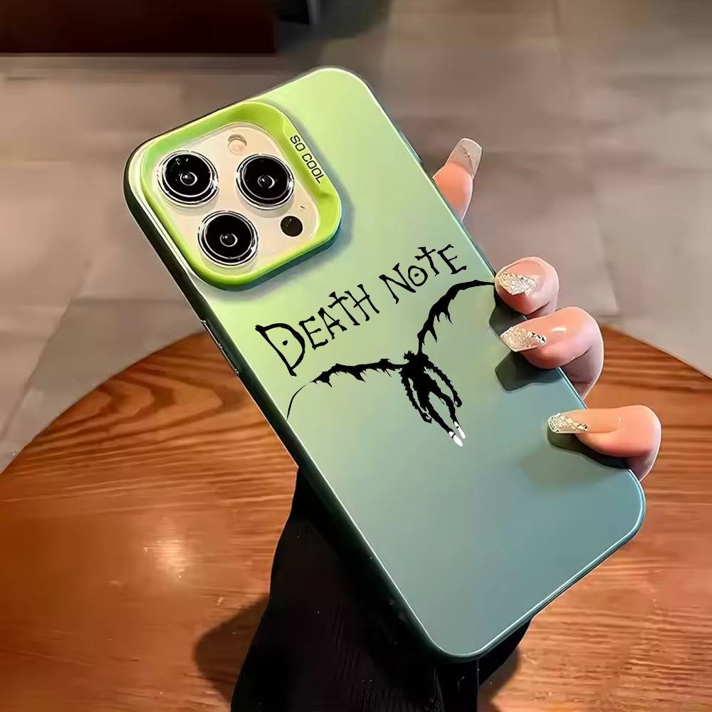 Anime D-Death N-Note Phone Case For iPhone 17,16,15,14,13,12,11,Pro Max,Plus Candy Silver Cover iPhone11PROMAX