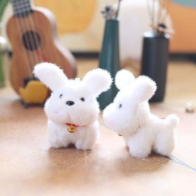 Cute Cute White Dog Pendant Plush Toy Doll Puppy Bag Hanging Keychain Rag Doll Doll