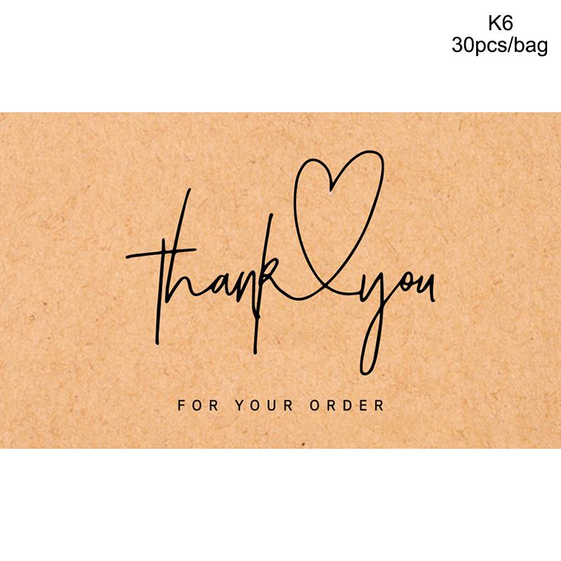50/100/500ST Tack för din beställning Affärskort Shopping Köp Tack Hälsningskort Uppskattningskort För Små Företag