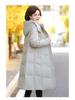 Brand Women's Long Genuine Goose Down Jacket - Super Thick Winter Coat for Middle-Aged & Elderly.