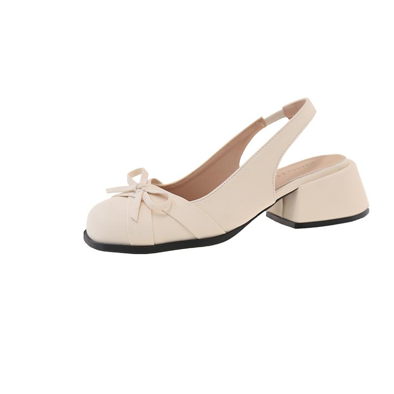 Fashion Hot Selling 2025 Retro Fashion Women's Sandals Slip-On Cover Toe Hollow Back Single Shoe French Style Trendy Lazy Person's Shoes