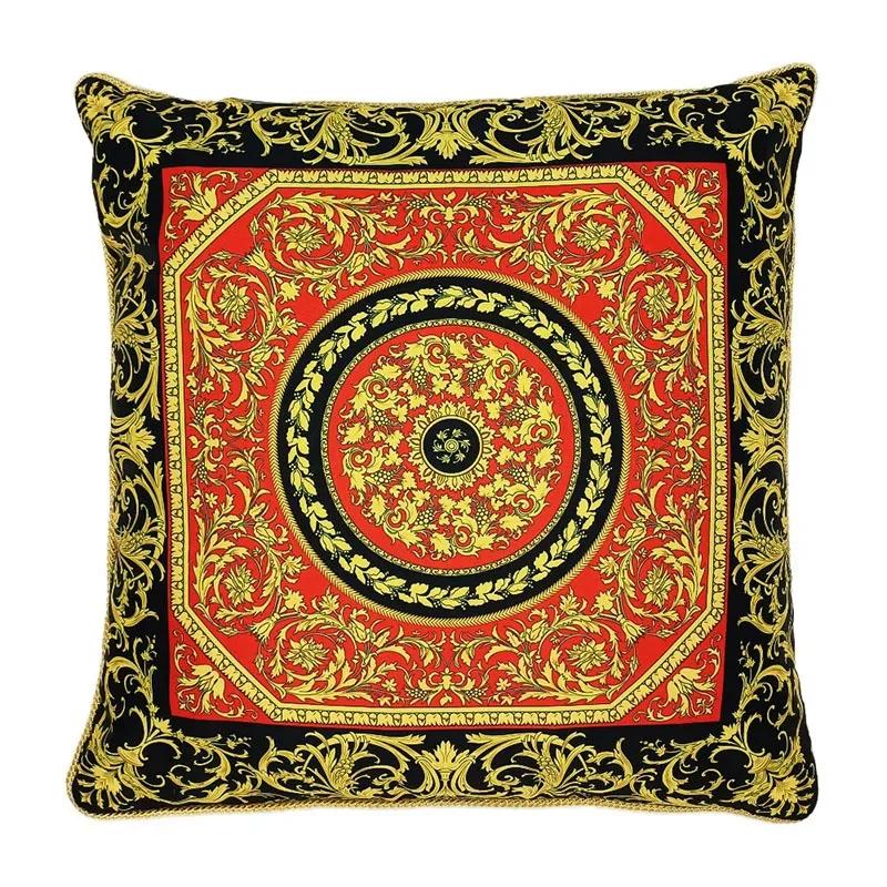 

European Style Throw Pillow Cover Indoor Sofa Cushion Classic Geometric Vine Printed 30x30CM(12x12in)