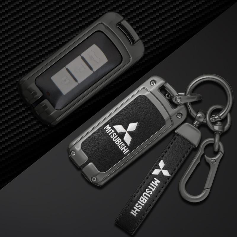 Car Zinc Alloy Key Case Bag Metal Key Shell For Mitsubishi Outlander Pajero L200 Triton Colt Lancer Ex Evolution X Ralliart Asx