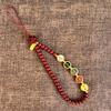 Cinnabar Five Gods Wealth-Attracting Phone Chain: Red Cinnabar Lanyard Pendant for Men and Women