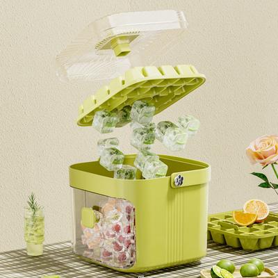 Stampo per cubetti di ghiaccio 48 griglie riutilizzabile frigorifero vassoio per il ghiaccio design a cassetto portatile facile da estrarre strumenti per fare il ghiaccio fatto in casa per whisky cocktail