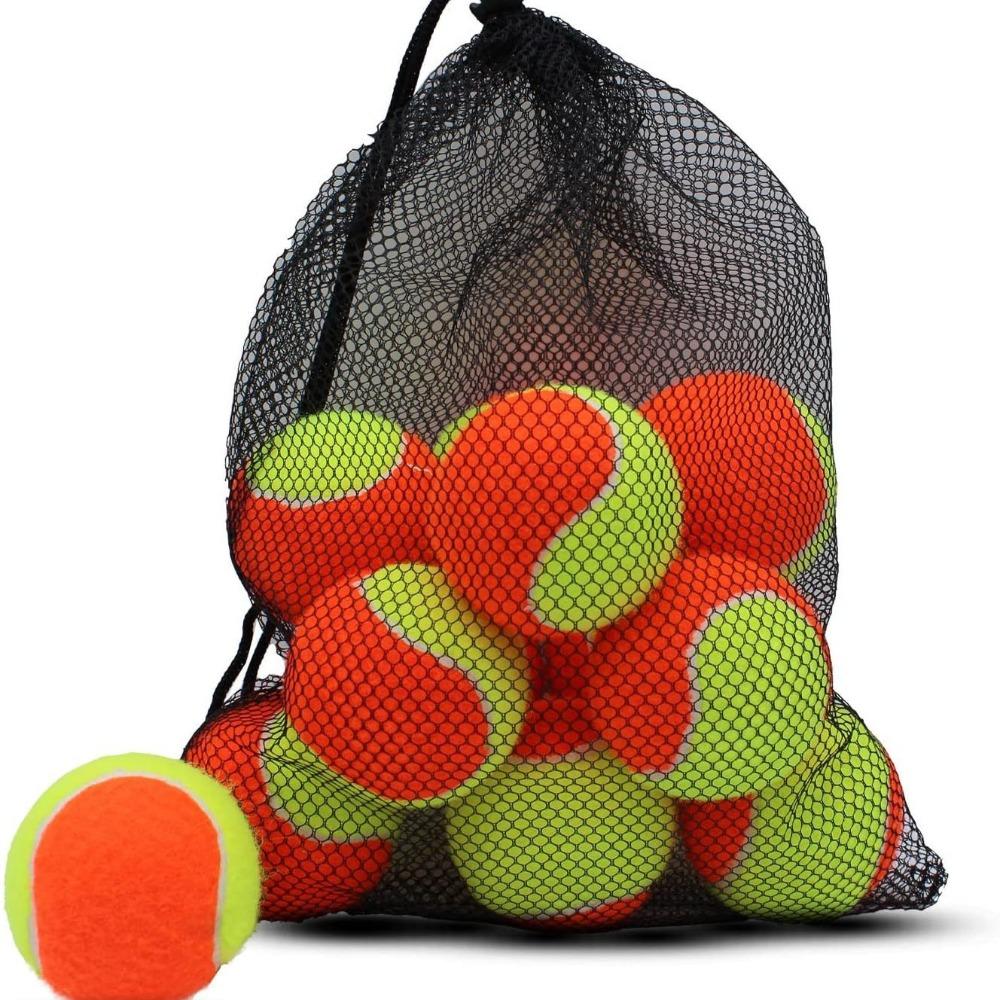 With Carry Bag Kids Tennis Balls Low Compression Beaches Tennis Ball Racket Sports 12pcs