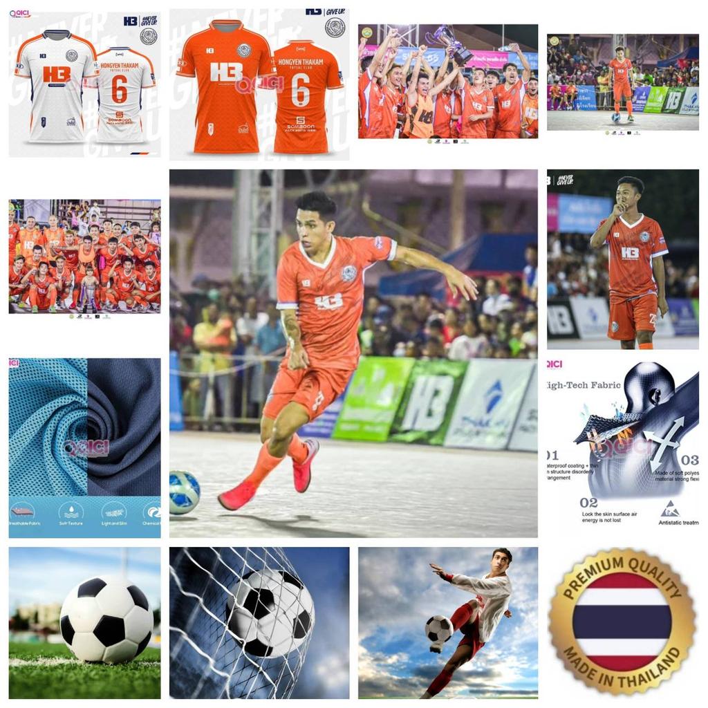 Thailand Futsal League Football SOCCER Club Tha Kham FC United TEAM JERSEY SHIRT Print Round Neck Unisex Men Women Quick Dry Short Sleeve Uniform