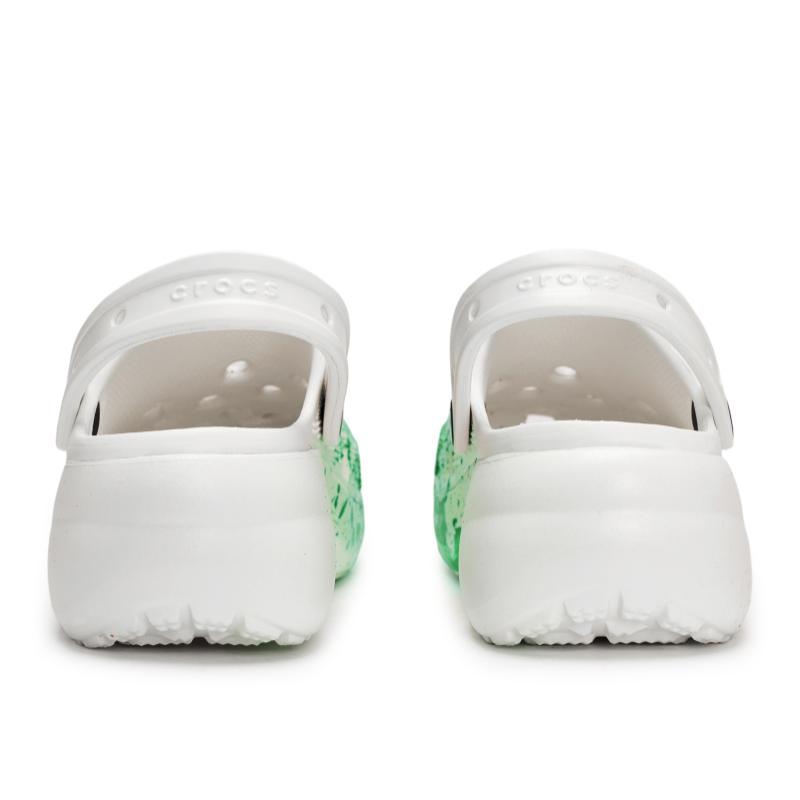 Crocs Classic clog 811 Made in Harmony Live Special Shoe Box Fluid Splash Ink Comfort Hole Shoes Women's White Green