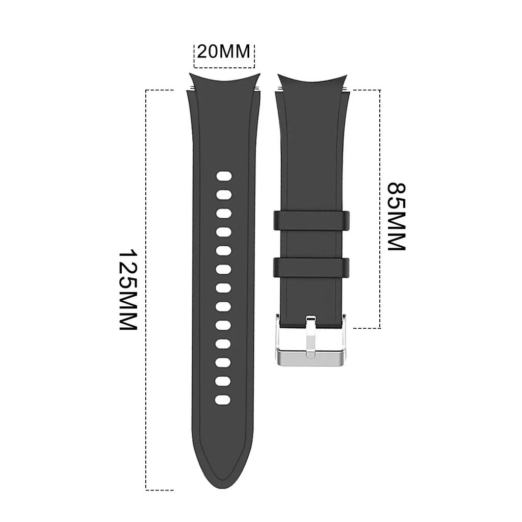 Classic Strap For Samsung Galaxy Watch 4 Classic 46mm 42mm 6 43mm 47mm 5 Pro 45mm Silicone Bracelet Correa Galaxy Watch 4 44mm 40mm Band