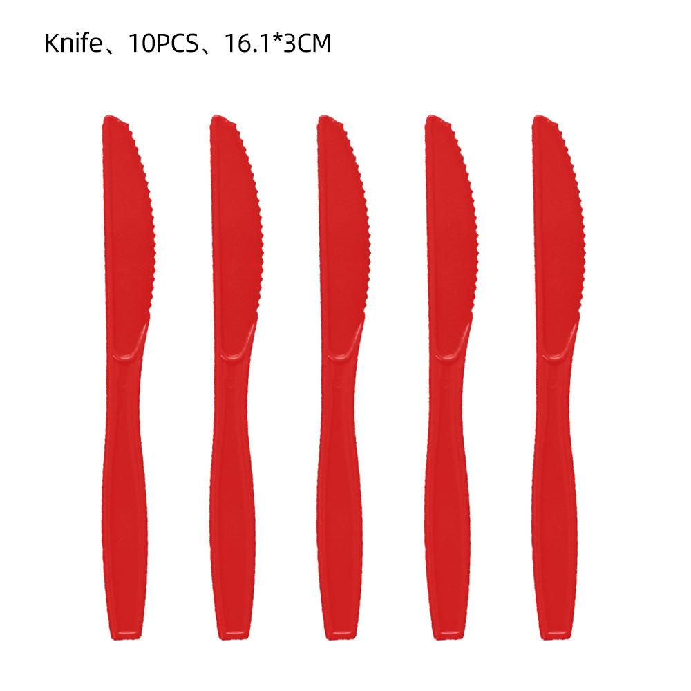 Christmas Party Disposable Set: Plates, Cups, Napkins, Banners, Cutlery