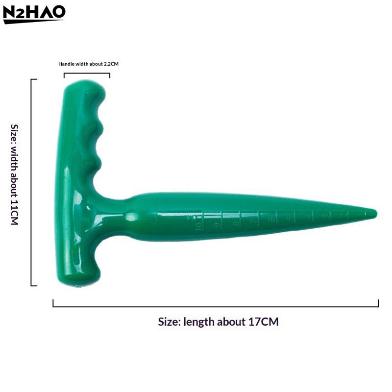 1PC Handheld Clear Scale Garden Hole Puncher Lightweight Digging Planting Tool Seed Sowing Hole Dispenser For Gardening