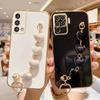 Reno5 Lite Liebesherz Armband Hülle Für Oppo Reno 6 5 Lite Reno7 4g 5g 5lite Kette Vergoldet Silikon Hülle Realme 9 8 10 Pro Plus