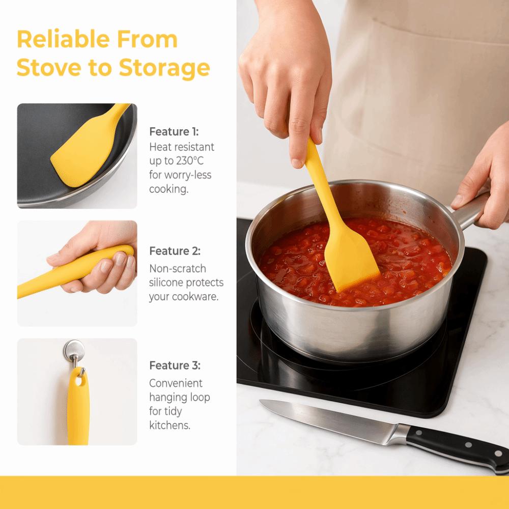 Silicone Silicone Spatula Apply Stir Bowl Scraper Durable Baking Scraper Baking Prep