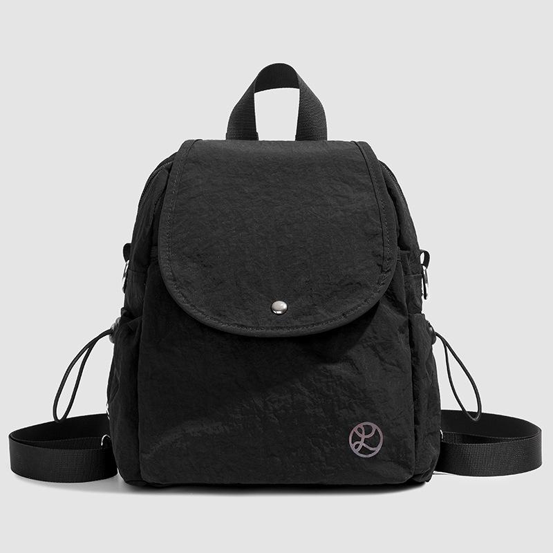 

Small backpack women s new lightweight cloth bag to work commuting leisure sports travel backpack чёрный