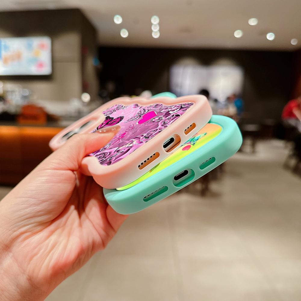 Macaron Soft TPU Phone Case for Xiaomi Poco X3 X5 X6 M6 Pro Redmi 12C 13C Redmi Note 10 11 12 13 Pro 10s 11s 12s Cover Ae65 Butterfly Flower Art Cute