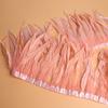 25-30Cm Tail Hair Feather Cloth With Cloth Strip Stage Clothing Skirt Feather Shawl Diy Decoration