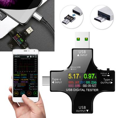 Type-C PD Voltage Current Meter Color Digital Display Power Bank Type-C USB Tester Charger Indicator Voltage USB Current Tester