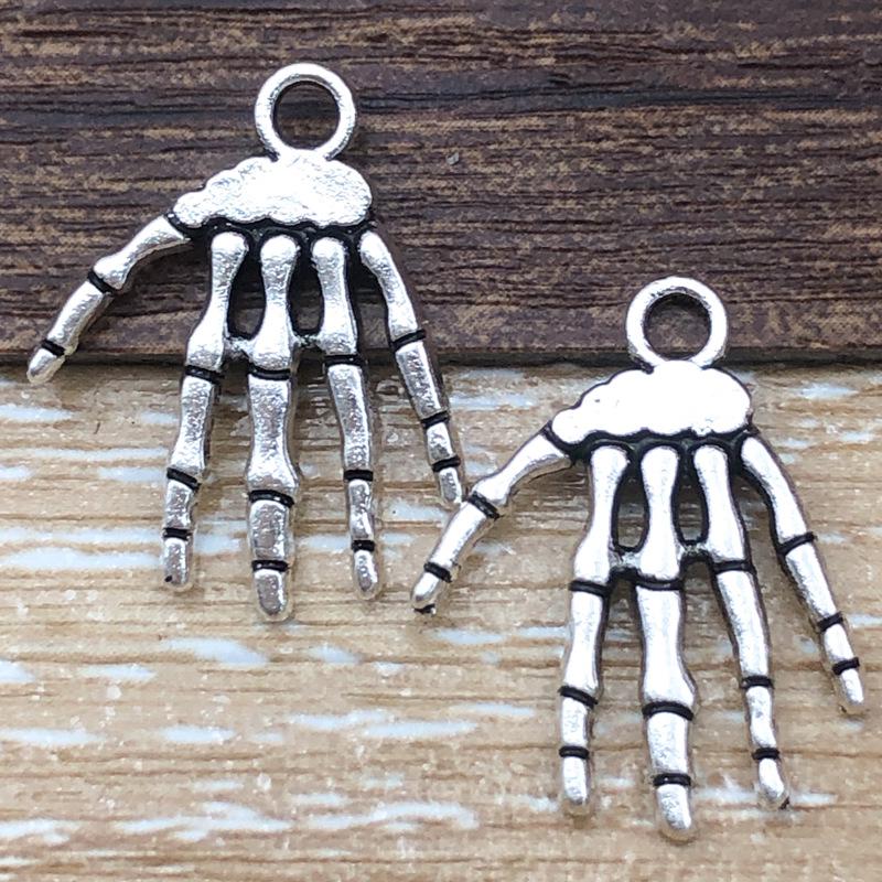 Antiker Silberlegierung Spinnennetz Anhänger Charm - Halloween DIY Schmuckzubehör