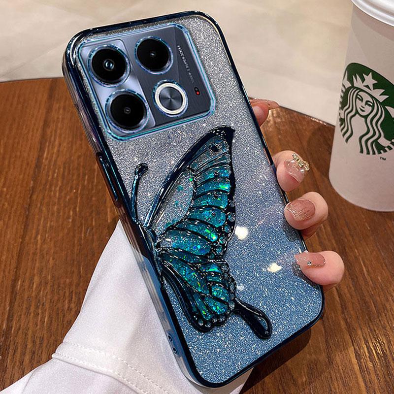 Note40 Pro+ Case Luxury,Bling Quicksand Butterfly Case For Infinix Note 30 40 Pro Plus 30i 30VIP Zero 30 Shockproof Cover Note40