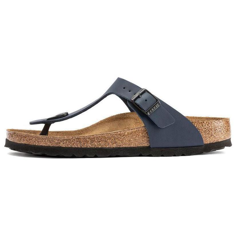 Birkenstock Gizeh Suede Slip Resistant Slip Resistant Flip Flops Unisex Blue Regular 0143621 39