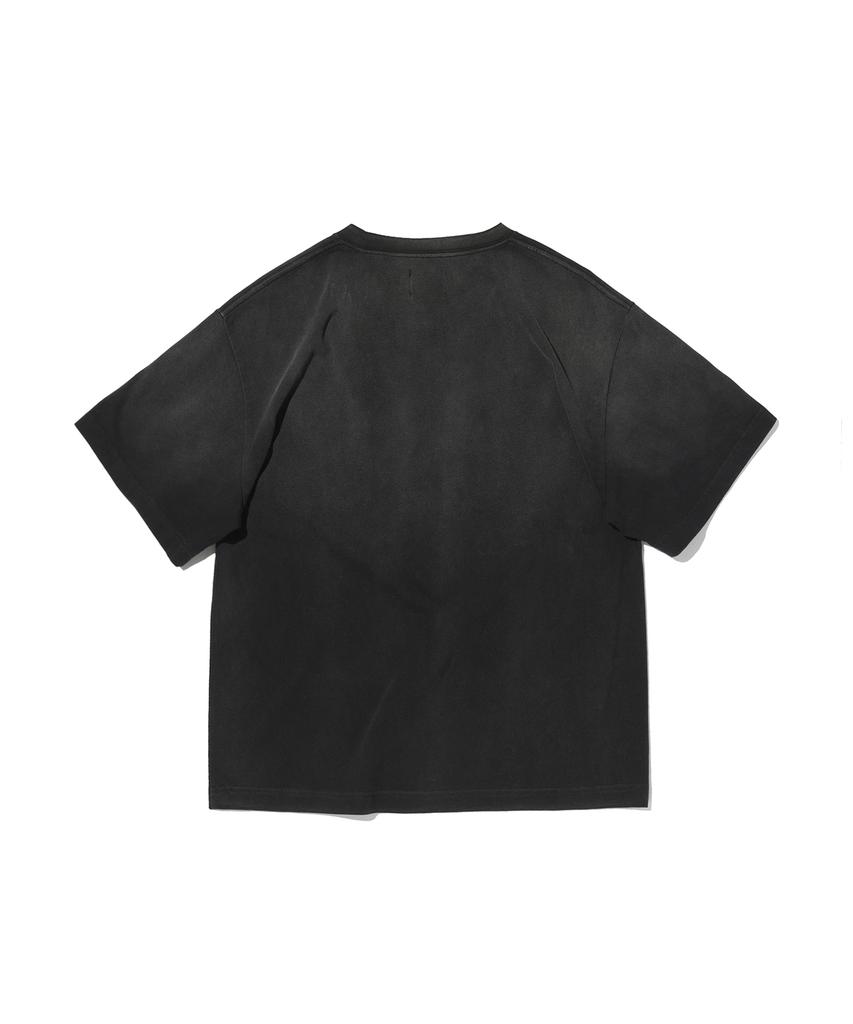 Seuweideu Pocket Cropped Tee [Washing Black]